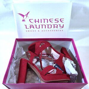 NIB Chinese Laundry Red Suede Shoes Size 8